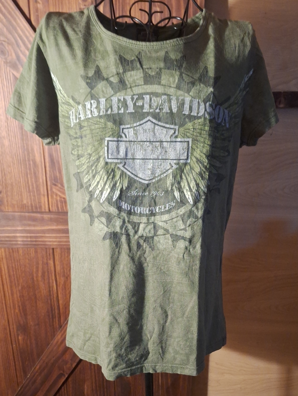 Harley-Davidson Olive Green Short Sleeve Graphic Tee
